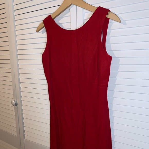 Vintage Maxi open back Dawn Joy Fashions dress RED - Picture 5 of 6